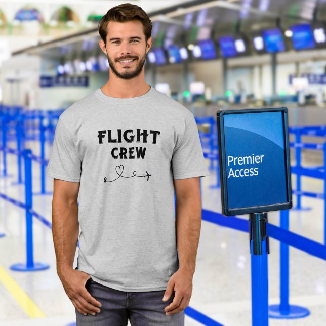 Camiseta Avião de Tripulação de viagem Voo Voo Voando Voand (Criador carregado)