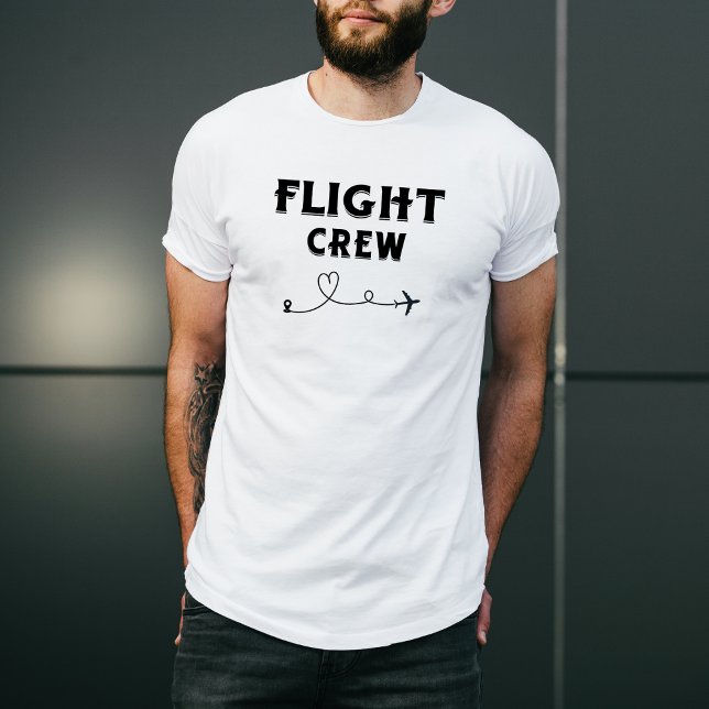 Camiseta Avião de Tripulação de viagem Voo Voo Voando Voand (Criador carregado)