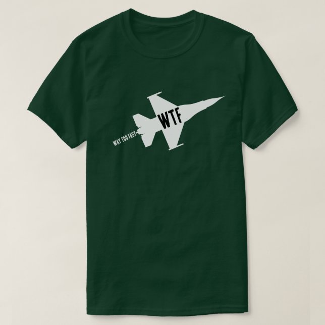 Camiseta Avião do Jet Fighter, Simples, Aviação, Testemunha (Frente do Design)