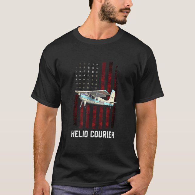 Camiseta avião helio Helio Courier (Frente)