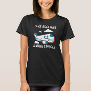Camiseta Avião legal para homens, aviões de aviação feminin