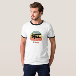 Camiseta Avião Legal & pôr do sol, Estilo Vintage Retro Sim