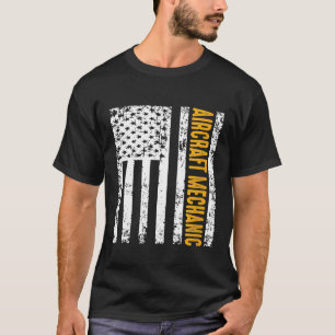 Camiseta Avião Mecânico Usa Sinalizador Avião