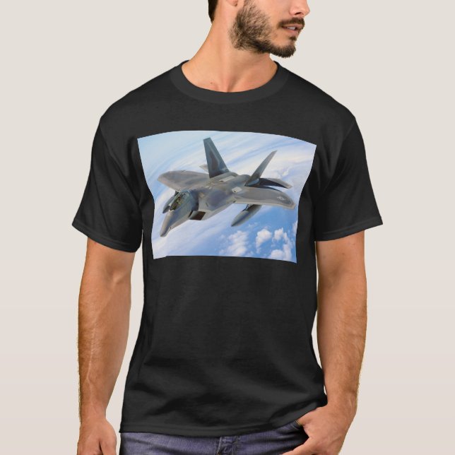 Camiseta avião militar de raptor (Frente)