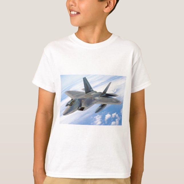 Camiseta avião militar de raptor (Frente)