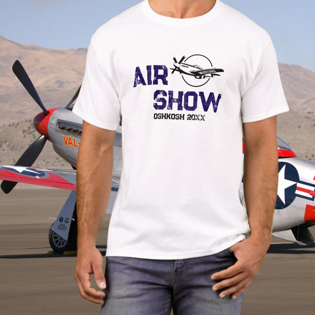Camiseta Avião Militar V WW2 P-51 Vintage (Criador carregado)