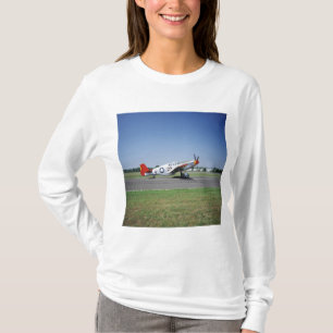 Camiseta avião P-51 C Tuskegee Red Tail no CAF Air
