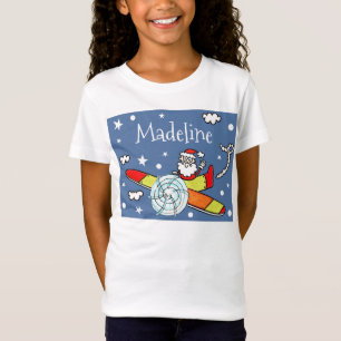 Camiseta Avião Pai Natal Personalizado Papai Noel