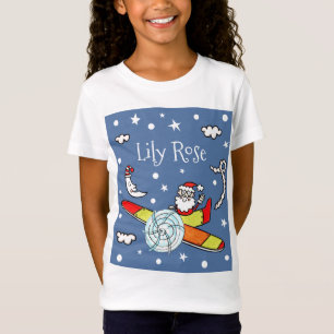 Camiseta Avião Pai Natal Personalizado Papai Noel