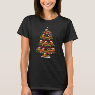 Camiseta Avião Papais noeis das luzes das árvores de Natal