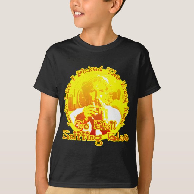 Camiseta Avião parado Sniffing a colagem (Frente)