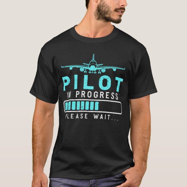 Camiseta Avião piloto de carga - Futuro - Aeronave-Piloto (Frente)