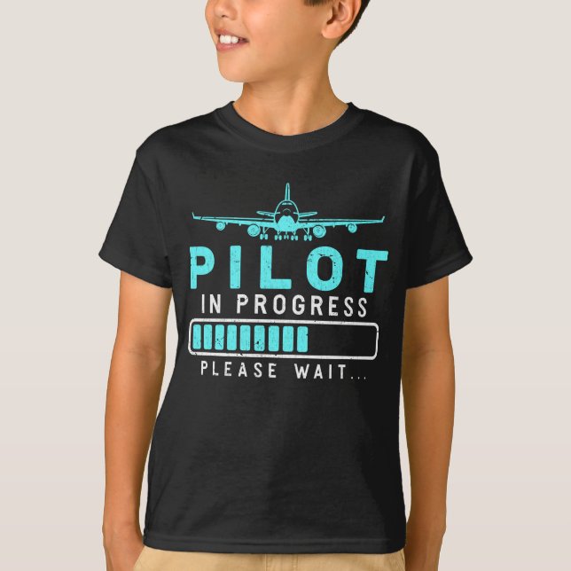 Camiseta Avião piloto de carga - Futuro - Aeronave-Piloto (Frente)