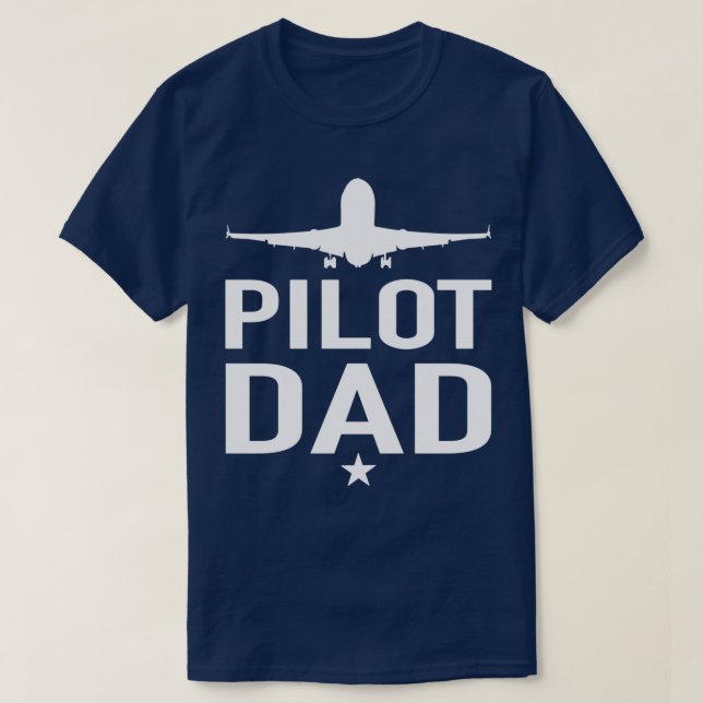 Camiseta Avião Piloto do Aeroporto Pai Pilotos Papá (Frente do Design)