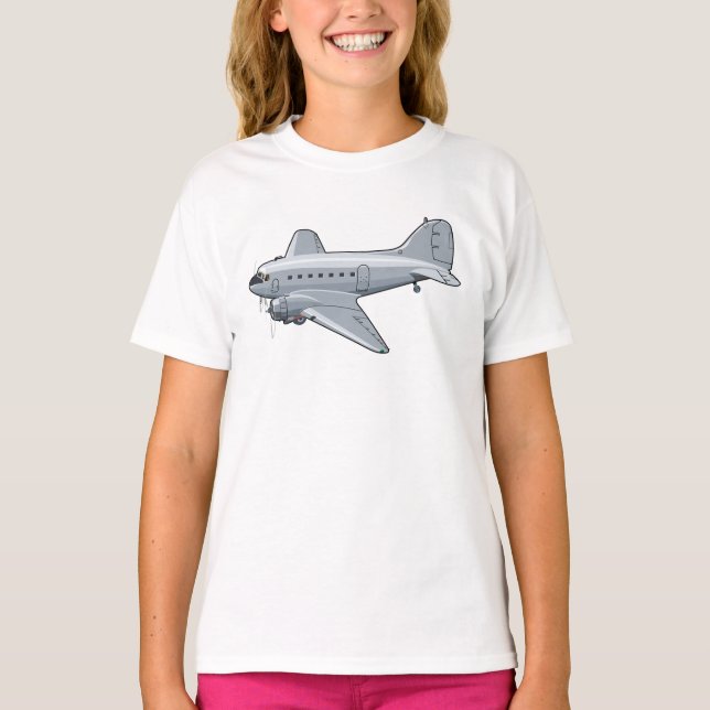 Camiseta Avião retrógrado de animação (Frente)