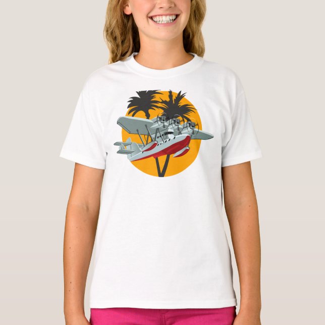 Camiseta Avião retrógrado de animação (Frente)