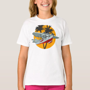 Camiseta Avião retrógrado de desenho animado