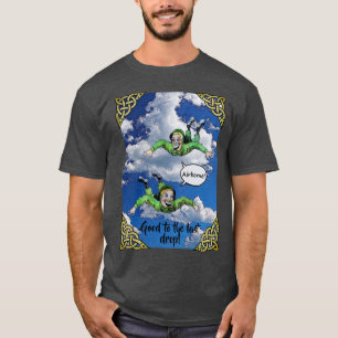 Camiseta Avião, salto do exército paraquedista, desenho d
