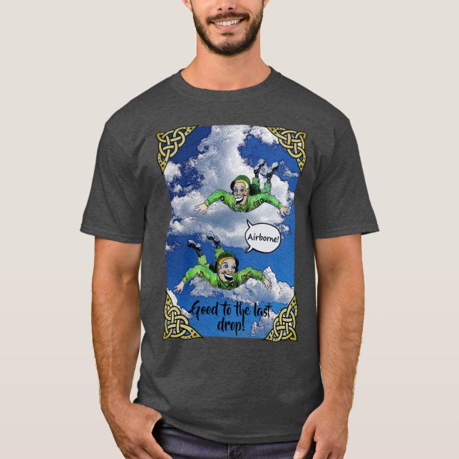 Camiseta Avião, salto do exército paraquedista, desenho do  (Frente)