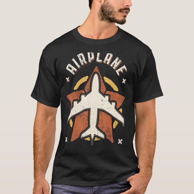 Camiseta Avião Vintage Retro Clássico (Frente)