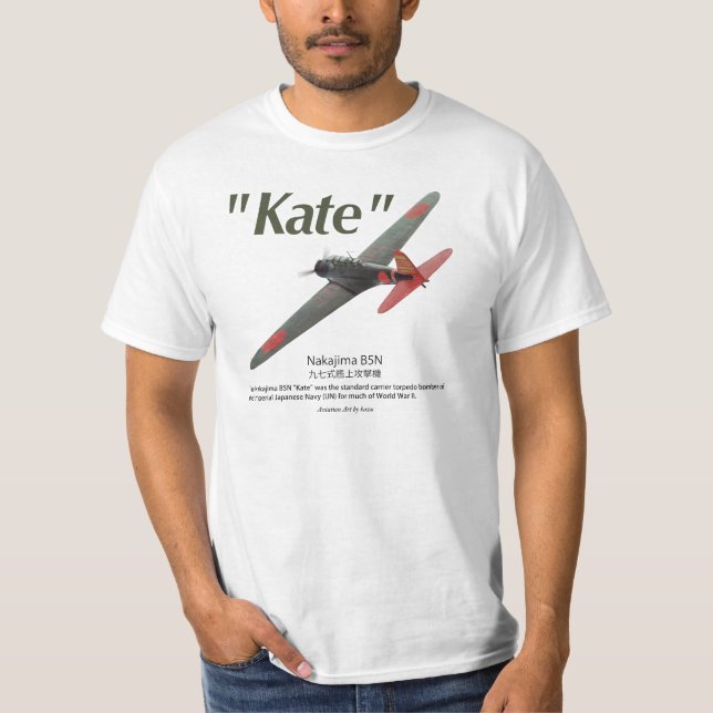 Camiseta Aviation Art T-shir "Nakajima B5N　九七式艦上攻撃機　"Kate"" (Frente)