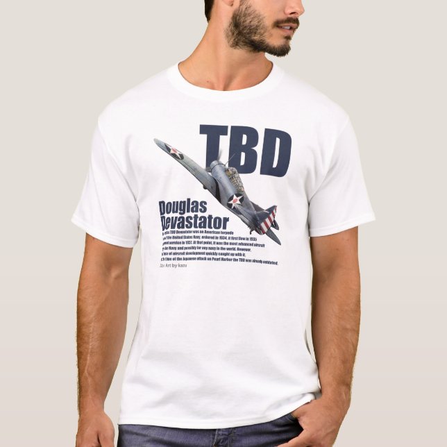 Camiseta Aviation Art T-shirt “Douglas TBD Devastator" (Frente)