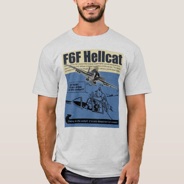 Camiseta Aviation Art T-shirt “F6F Hellcat" (Frente)
