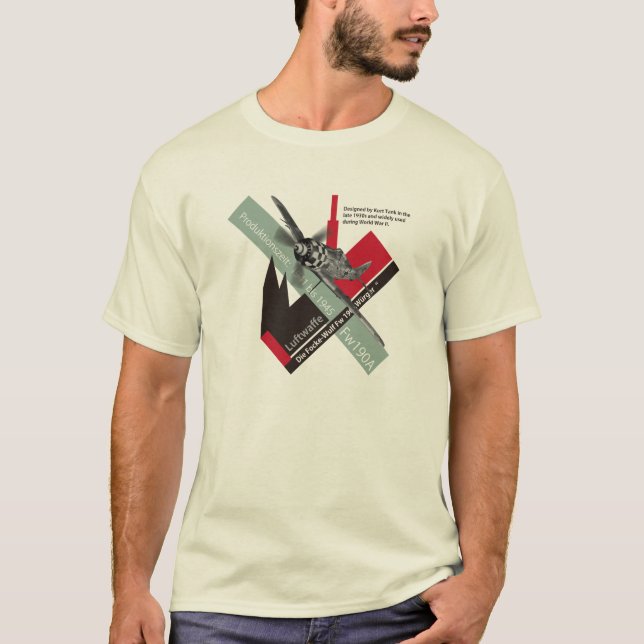 Camiseta Aviation Art T-shirt “Focke-Wulf Fw 190" (Frente)