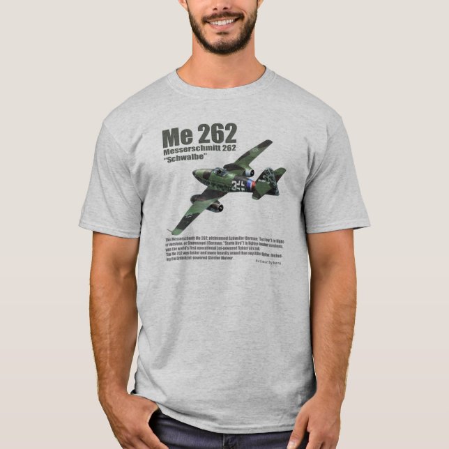 Camiseta Aviation Art T-shirt "Me 262 Schwalbe " (Frente)