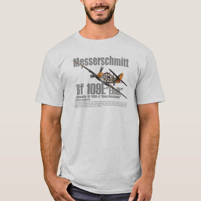 Camiseta Aviation Art T-shirt "Messerschmitt Bf 109" (Frente)