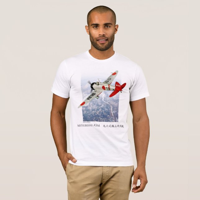 Camiseta Aviation Art T-shirt “Mitsubishi A5M Claude" (Frente Completa)