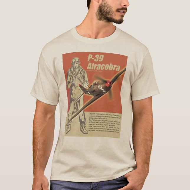 Camiseta Aviation Art T-shirt "P-39 Airacobra" (Frente)