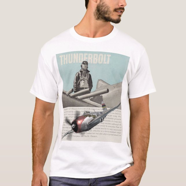 Camiseta Aviation Art T-shirt "P-47 Thunderbolt " (Frente)