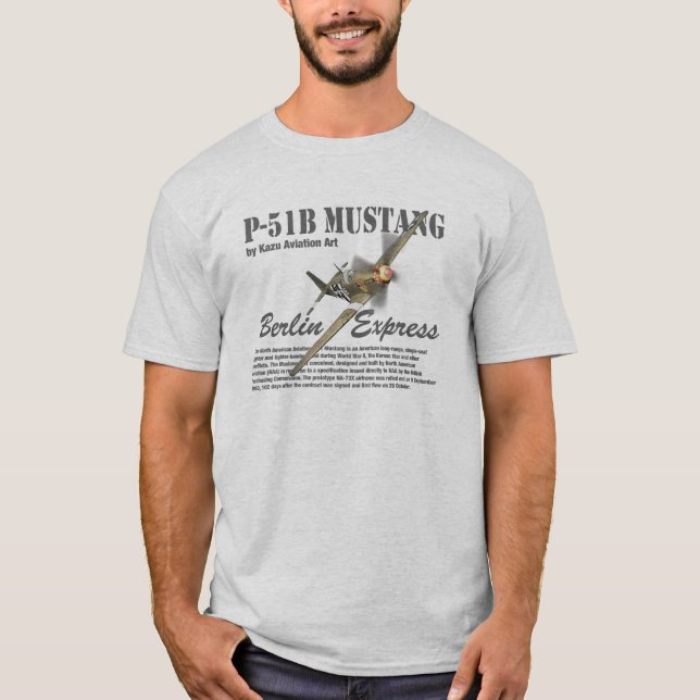 Camiseta Aviation Art T-shirt “P-51B Mustang" (Frente)