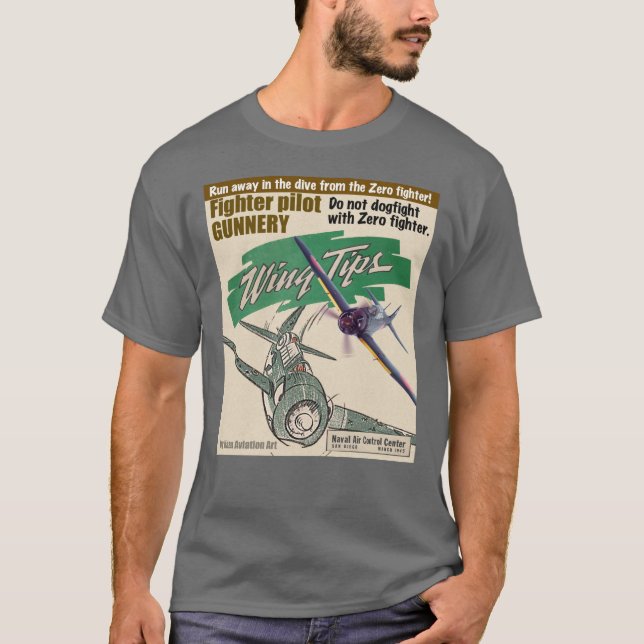 Camiseta Aviation Art T-shirt “ZERO" (Frente)