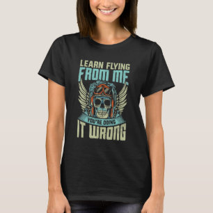 Camiseta Aviator Aircraft Graphics Dizendo Para A Companhia