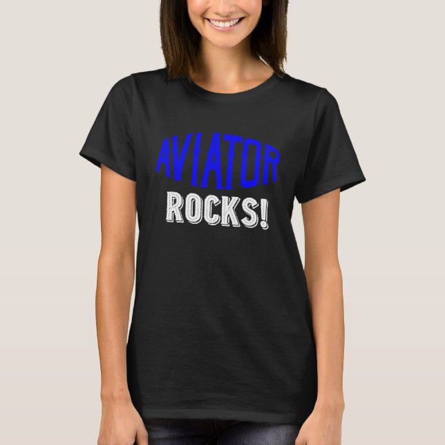 Camiseta Aviator rocks Profession career worker working quo (Frente)