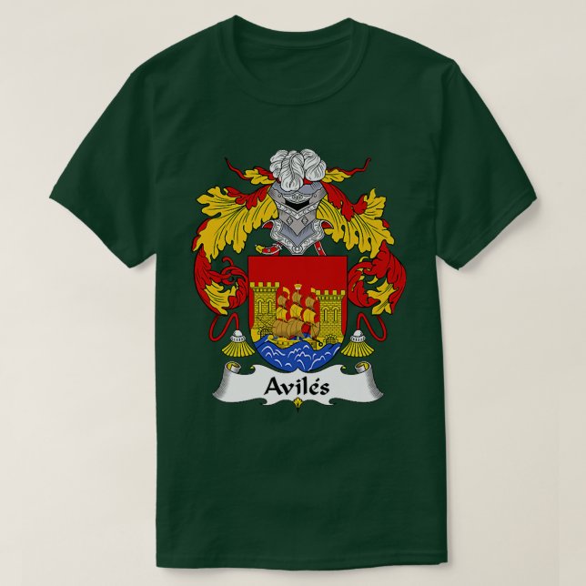 Camiseta Aviles Coat of Arms - Family Crest Premium  (Frente do Design)