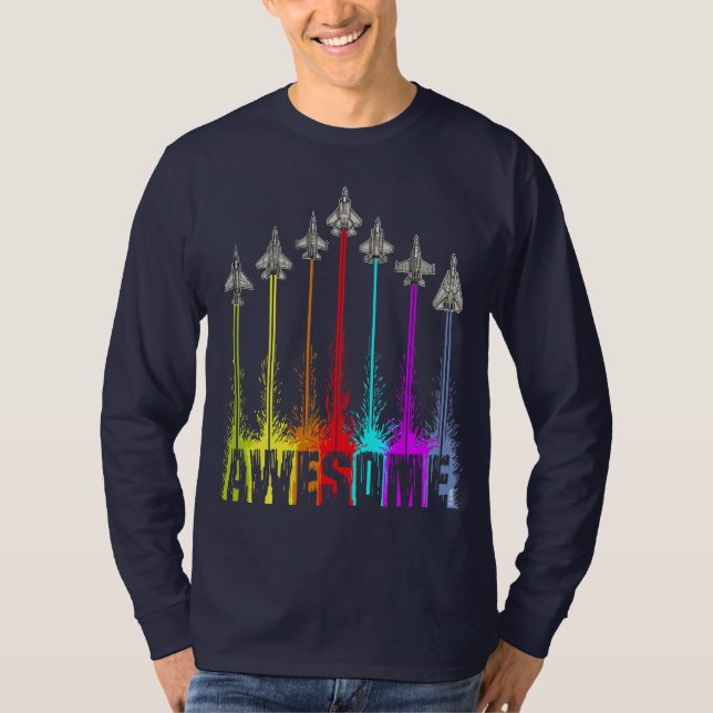 Camiseta Aviões de combate impressionantes (Frente)