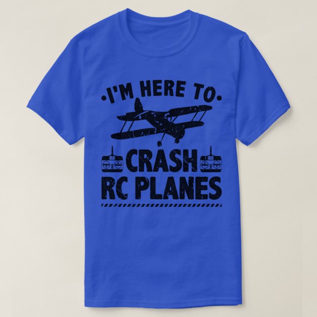 Camiseta Aviões De Crash Funny Rc Pilot Aviation (Frente do Design)