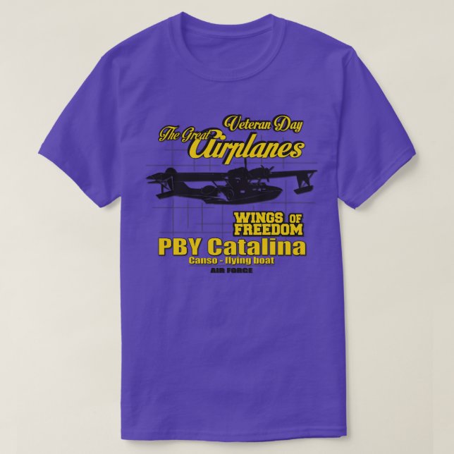 Camiseta Aviões Excelentes PBY Catalina (Frente do Design)
