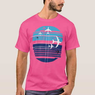 Camiseta Aviões Geométricos de Passagem Céu