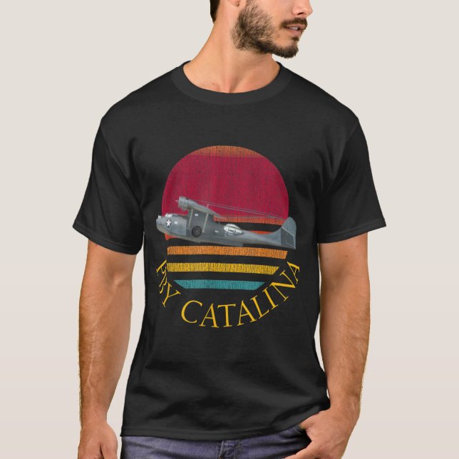 Camiseta Aviões WW2 Americanos PBY Catalina Voando Embarcaç (Frente)