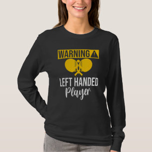 Camiseta Avisar jogador canhoto de tênis de mesa
