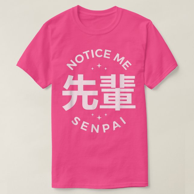 Camiseta Avise-me Senpai (Frente do Design)