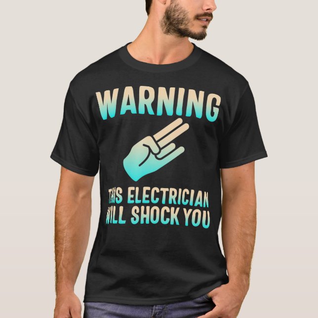 Camiseta Aviso A Este Elétrico Pode Te Chocar Lineman (Frente)