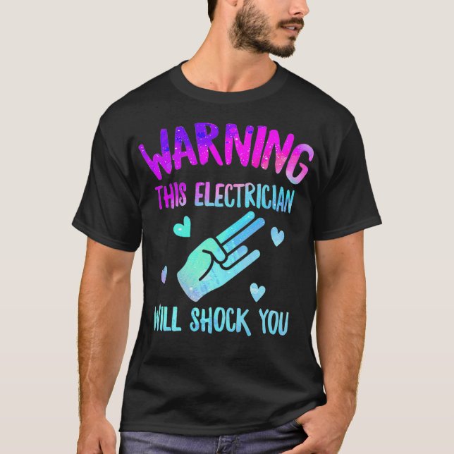 Camiseta Aviso A Este Elétrico Pode Te Chocar Lineman (Frente)