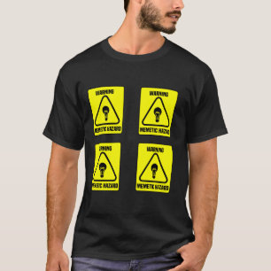 Camiseta Aviso Adesivo de Risco Memético SCP Foundation