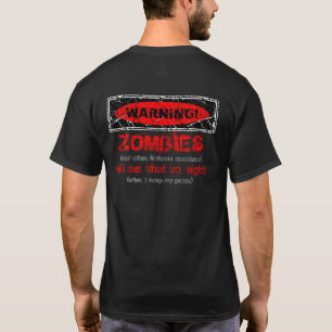 Camiseta AVISO afligido! Os zombis serão disparados 3