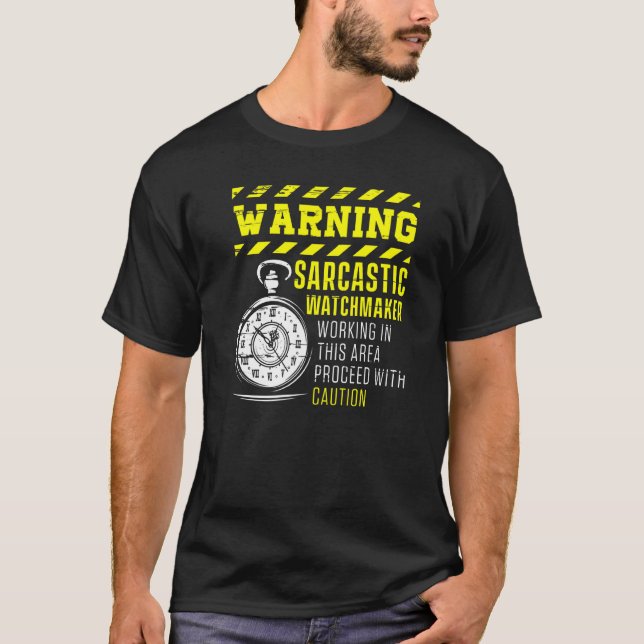 Camiseta Aviso ao Observador Sarcástico Clockmake (Frente)